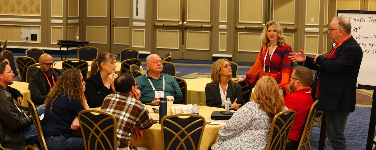 A roundtable discussion at Amusement Expo