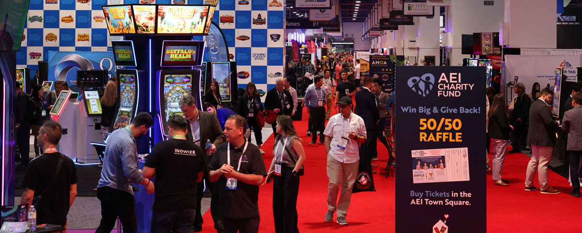 A photo of crowds at AEI 2024